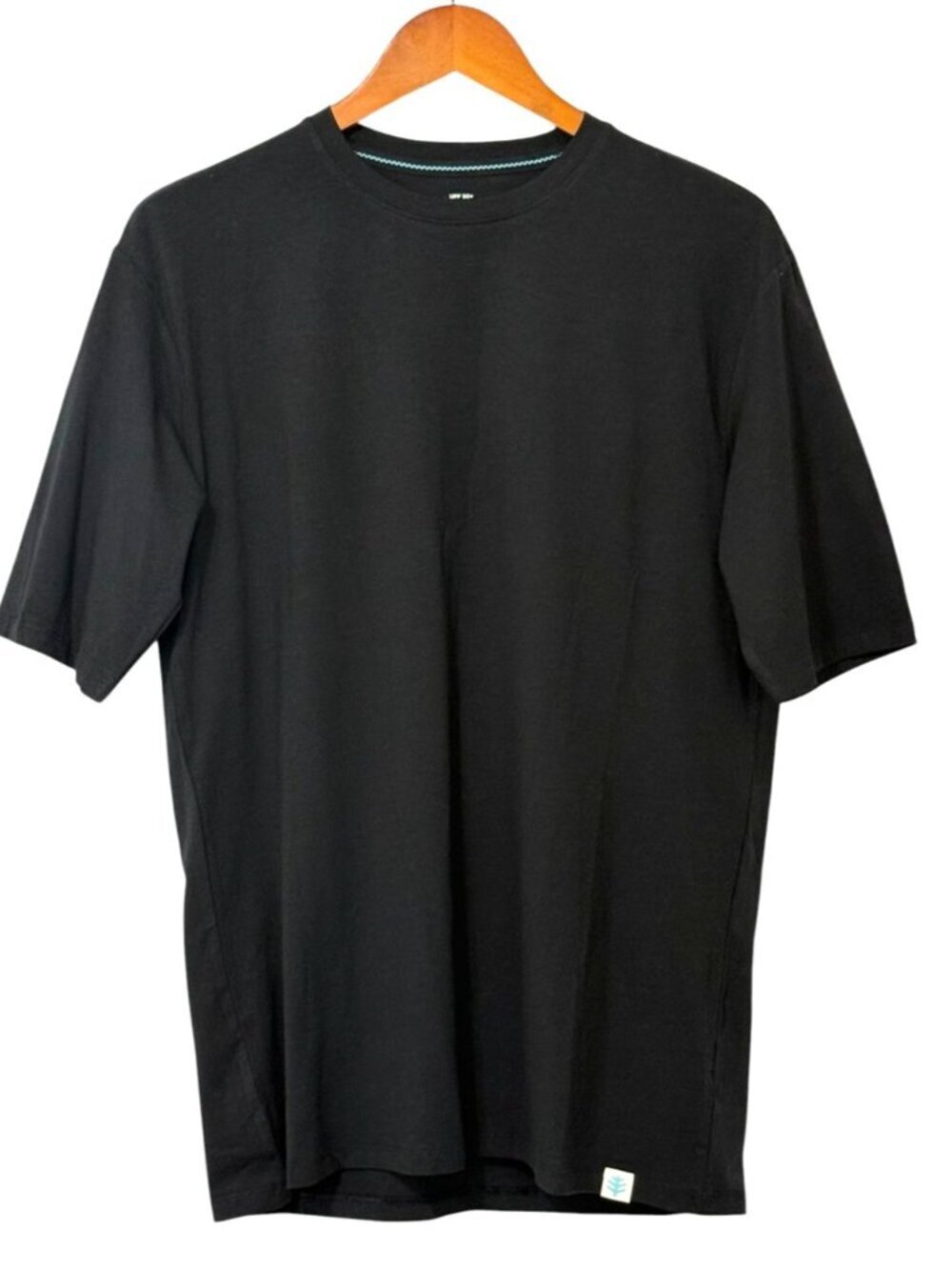 Coolibar Men's Morada Everyday Short Sleeve T-Shirt Black UPF 50+ Outdoor Size M